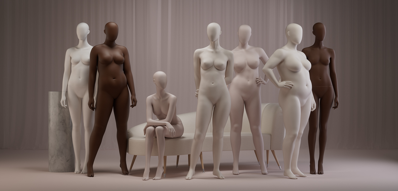 Plus Size mannequins – Every Body collection Hans Boodt Mannequins