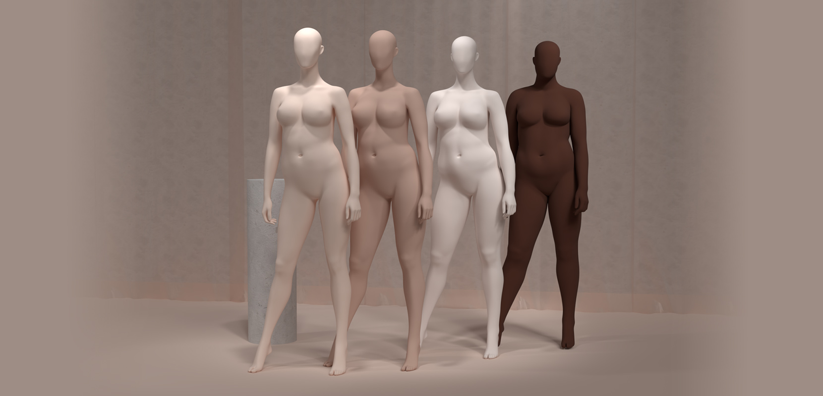 Plus Size mannequins – Every Body collection Hans Boodt Mannequins